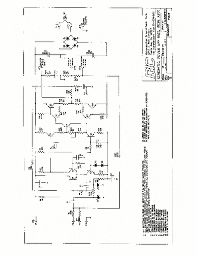 Rickenbacker RG15, RG30, RB30 Schematic Diagram Power Amplifier (3/1/89) - pag. 1
