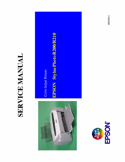 Epson R210 Photo Service Manual for Epson R210 - current one on this site is missing part 3 and cannot be used.