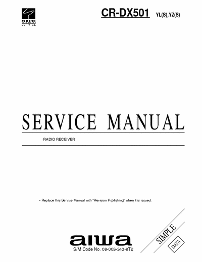 Aiwa CR-DX501 Service Manual (Simple) Radio Receiver - pag. 7