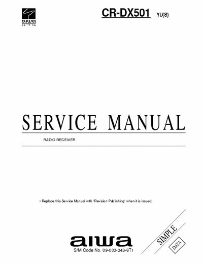Aiwa CR-DX501 Service Manual (Simple) Radio Receiver - pag. 6