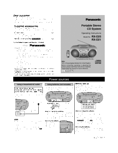 panasonic RX-D21 owner