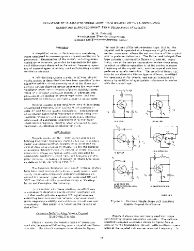   M.M.Driscoll IEEE -Two stage self limiting series mode type quartz crystal oscillator