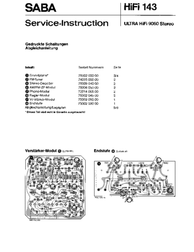 Saba ultra hifi 9060 service manual