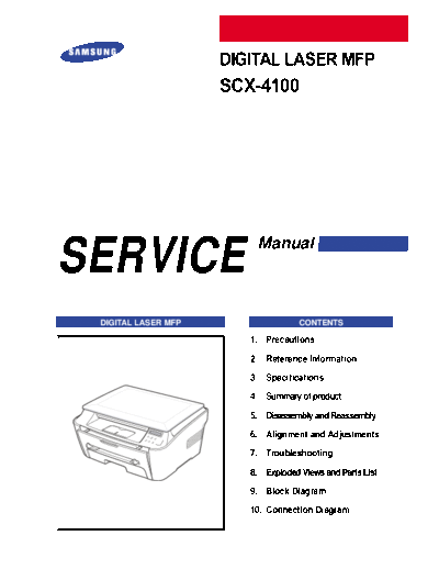 Samsung scx-4100 Samsung SCX-4100 Service manual