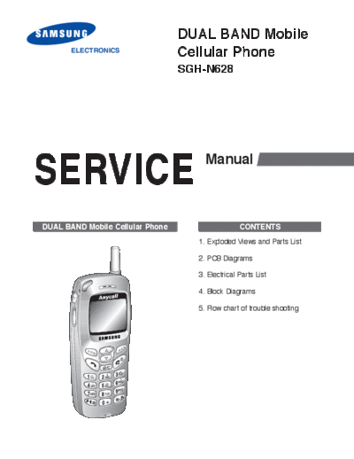 Samsung SGH-N628 DUAL BAND Mobile
Cellular Phone
SGH-N628