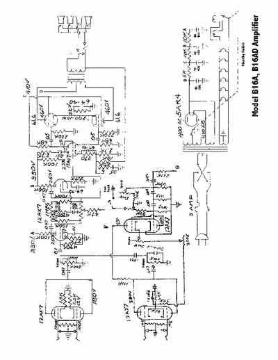 Rickenbacker B16A, B16AD Schematic Diagram - pag. 1