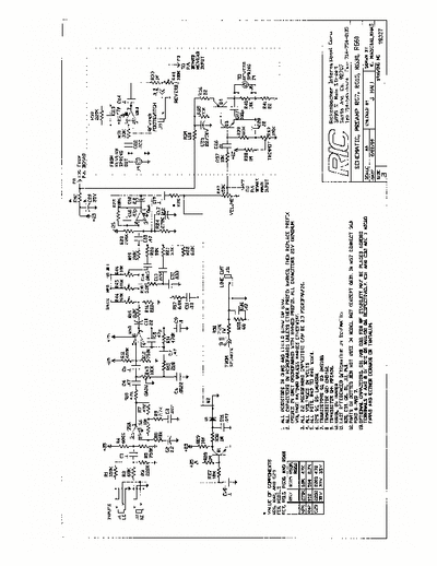 Rickenbacker RG7, RG15, RG30, RG60 Schematic Diagram Preamp - (2/22/89) - pag. 1