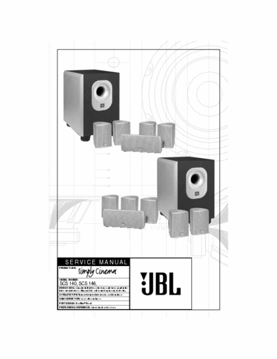JBL JBL SUB140/230 Schematic diagram for preamp & Power amp and its service manual