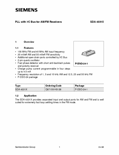 infineon sda4331x survey