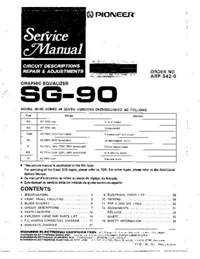 Pioneer SG-90 (AMPG) Diagrama del ecualizador de la marca Pioneer Modelo: SG-90...
  Archivo dividido en 3 Partes...