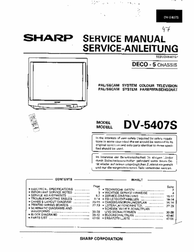 SHARP DV-5407S SHARP DV-5407S chassis DECO 5