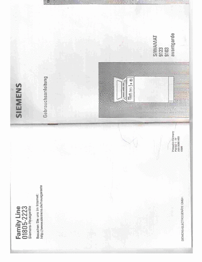Инструкция К Siemens Siwamat 9103