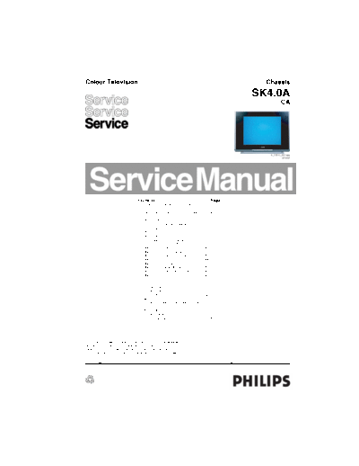 philips 21pt8868/94 Service Manual