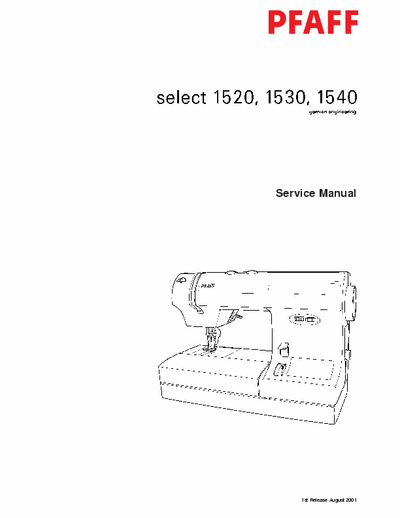 Pfaff Select_1520_1530_1540 Sewing mashine service manual
