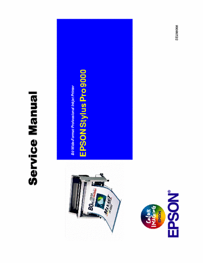 Epson Stylus Pro 9000 Service manual for the epson stylus pro 9000