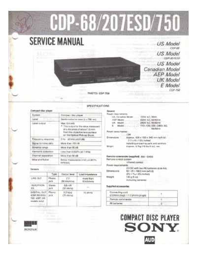 Yamaha CDX-630E Baugleich mit Sony CPD-207ESD