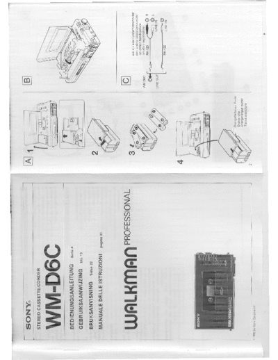 Sony WM-D6C Usermanual  in German, deutsche Bedienungsanleitung