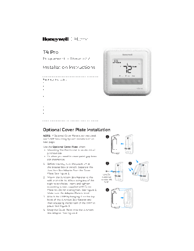 Honeywell T4 Pro Programmable thermostat installation instructions