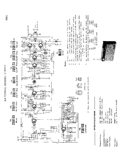 National Panasonic T-801H National Panasonic vintage transistor radio schematic Model T-801H