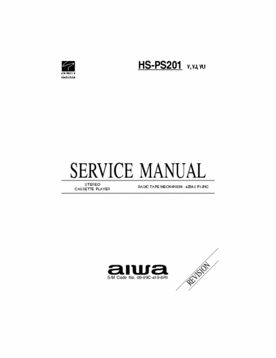 Aiwa HS-PS201 Service Manual Cassette Player - Tape mech. 4ZM-2 P12NC - pag. 10
