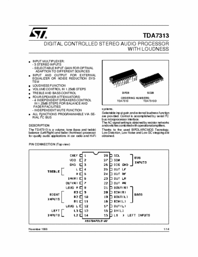 ST  DIGITAL AUDIO PROC+LOUDNE DIP28