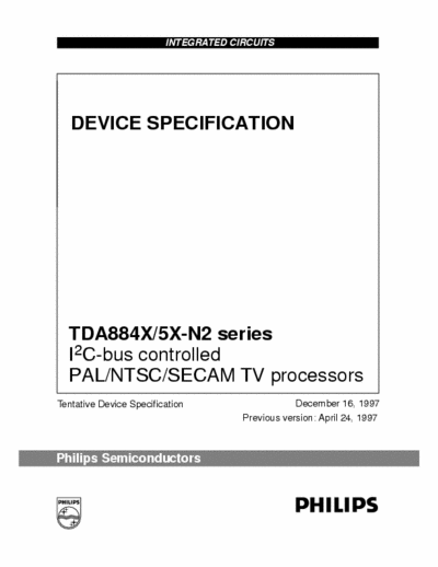 philips tda8841 jungle ic/tv processor pal/ntsc
