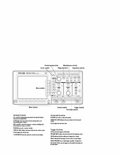 Tektronix TDS340 Reference manual for Tektronix digital scope