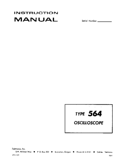 Tektronix 564 osciloskop