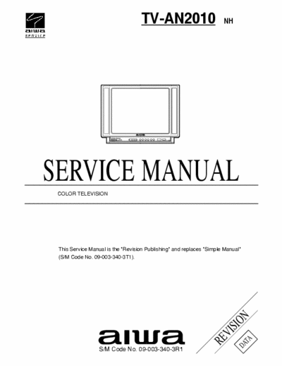 Aiwa TV-AN2010 (NH) Service Manual Tv Color NTSC-M 105W - Part 1/2 - pag. 36