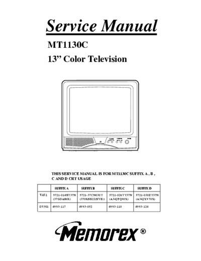 Memorex MT1130C Service Manual 13" TVC - pag. 24