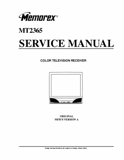 Memorex MT2365 Service Manual - TV Color - pag. 34