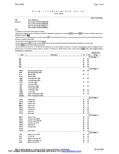 TCL  Service adjusment