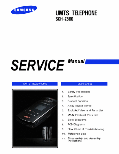 SAMSUNG SGH-Z560 service manual umts telephone [GH68-1189A 2006.06 Rev1.0] pag 77