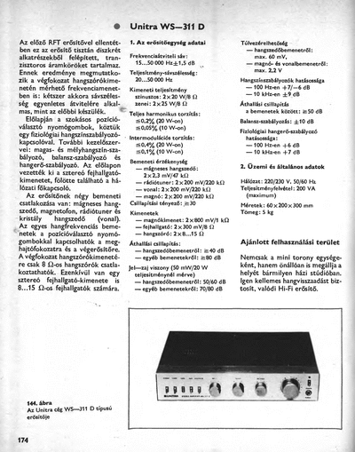 Unitra WS-311D Amplifier schematic