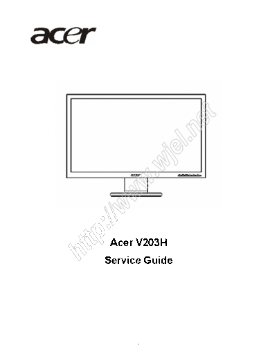 Acer V203H LCD Monitor