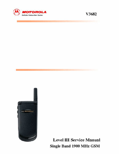 Motorola V3682 service Manual Level III Gsm Single Band 1900Mhz - pag. 50