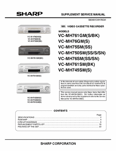 SHARP VC-MH761 GM MANUAL COMPLETO