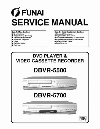 Funai DBVR-5500  DBVR-5700 Service Manual Dvd Player e VHS Recorder - (7.466Kb) pag. 99