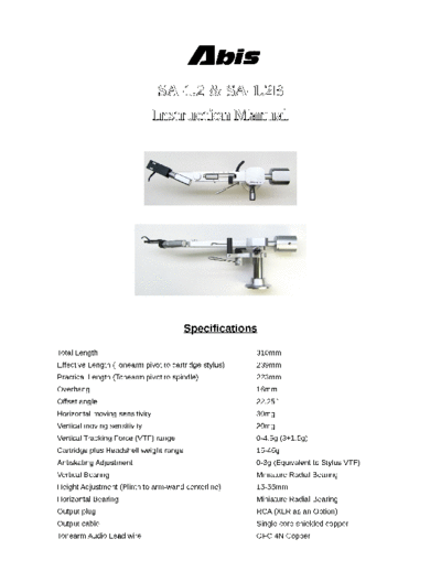 Abis SA-1 Abis SA1  SA1.2  SA1.2B