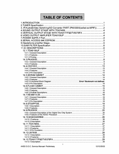 Vestel 11AK53 Service Manual