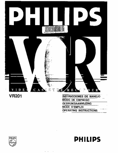 Philips vr201 Philips VR201 VCR user manual