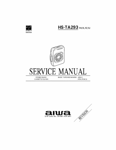 Aiwa HS-TA293 Service Manual Stereo Tape Player - 4ZM-2 (P3N, P3NC2) - pag. 14