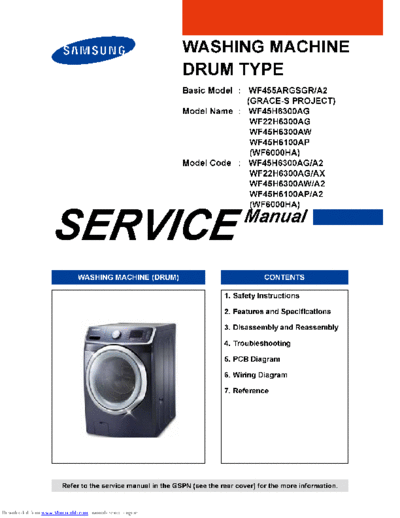 Samsung wf455argsgra2 Samsung front load washing Machine