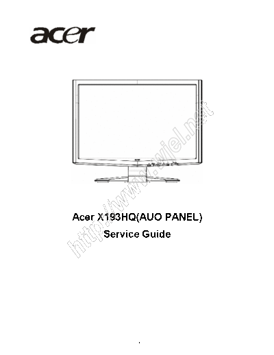 Acer X193HQ AUO PANEL) LCD Monitor