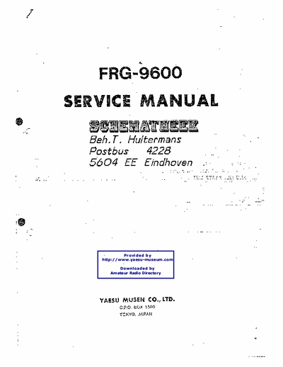 Yaesu FRG9600 FRG9600 schematic