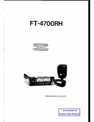 yaesu FT4700RH yaesu FT4700RH service manual