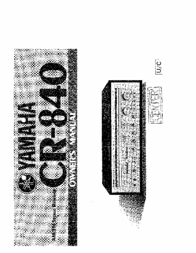 Yamaha CR-840 Service manual with schematic for Yamaha Stereo Receiver CR-840