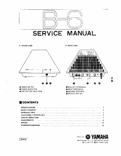 Yamaha B-6 pro Amplifier