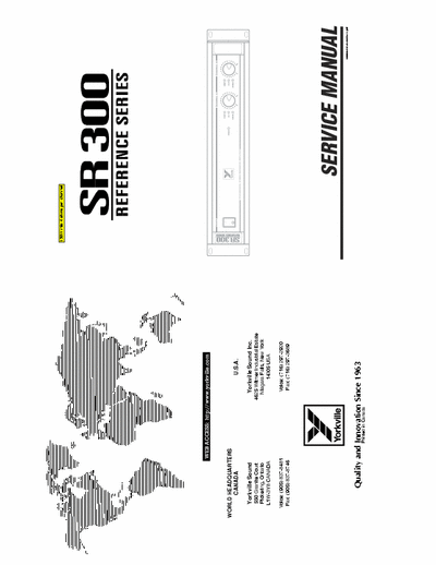 Yorkville sr300 sr300 power amp