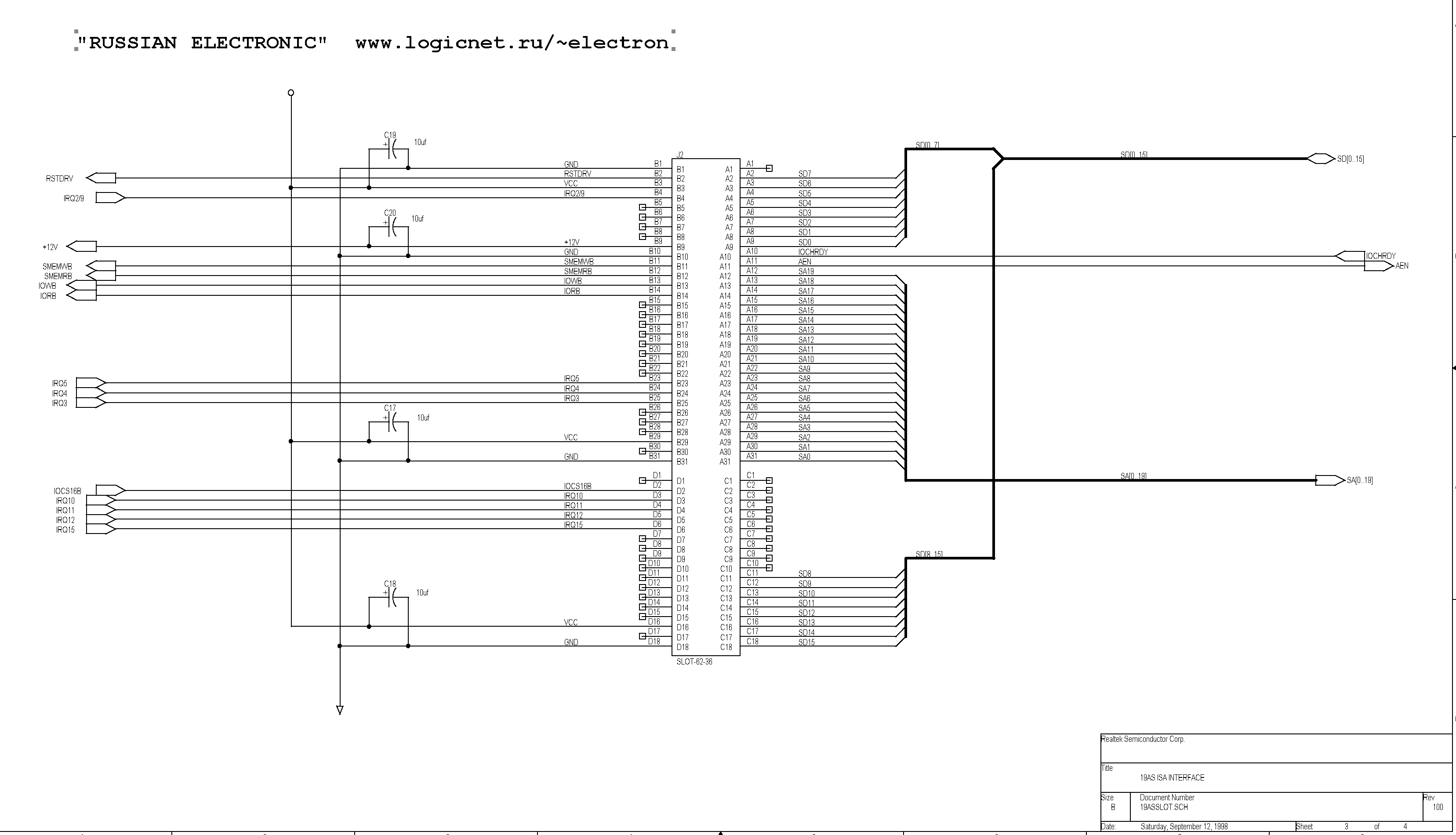 realtek RTL8019 Ethernet Adapter